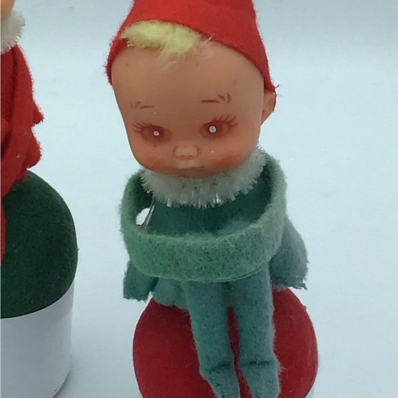 Vintage Knee hugging Elve Christmas Tree ornaments - Picture 4 of 7